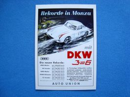 Carte postale CP, Postkarte, Auto-Union DKW 3=6, Monza, 1956