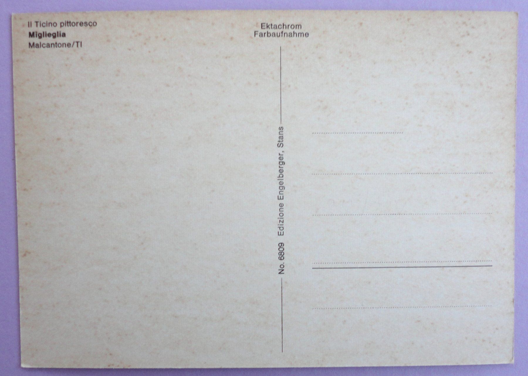 Cartoline postali: Miglieglia / Malcantone – Usato da Fétigny venduto da Billy2miny 1