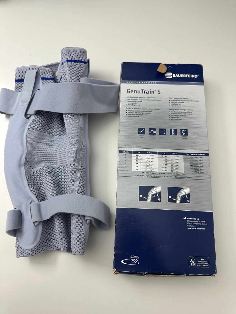 Schutz & Schoner: Bauerfeind GenuTrain S Kniebandage Grösse 5 – Neu und originalverpackt aus Zürich von Yvesna 1