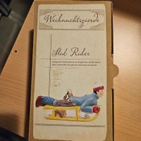 Weihnachtsdeko Schlitten Reiter, Glas, Handbemalt Mundgebla.