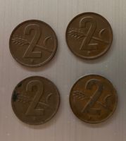 4 x 2 Rappen Münzen Schweiz Jahrgang 1948
