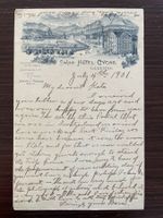 LUZERN Swan Hotel Cygne, LITHO in die USA, 1901