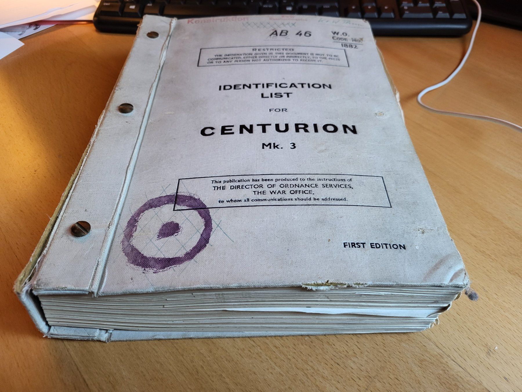 Bücher: Identification List Centurion Mk 3 - K+W Thun – Gebraucht aus Massongex von Jalon71 2