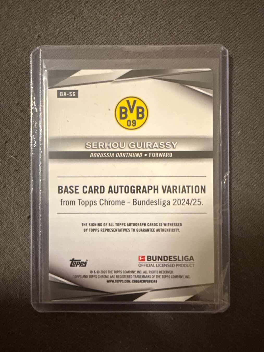 Topps Carte collezionabili: Serhou Guirassy Signed Card – Usato da Chur venduto da raf_h96v 1