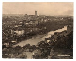 Photoglob, um 1895, Fribourg Vue générale 825