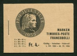 PRO JUVENTUTE MARKENHEFTCHEN 1953 ** TOP - LUXUS