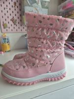 Rosa Winterstiefel mit Herzen, Grösse 32, Top Zustand!