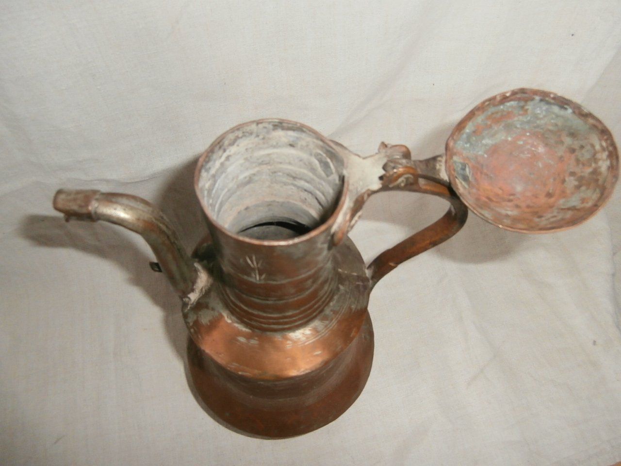 Karaffen: älterer Kupfer Krug mit Deckel – Gebraucht aus Rüschegg-Heubach von Ofen111 3