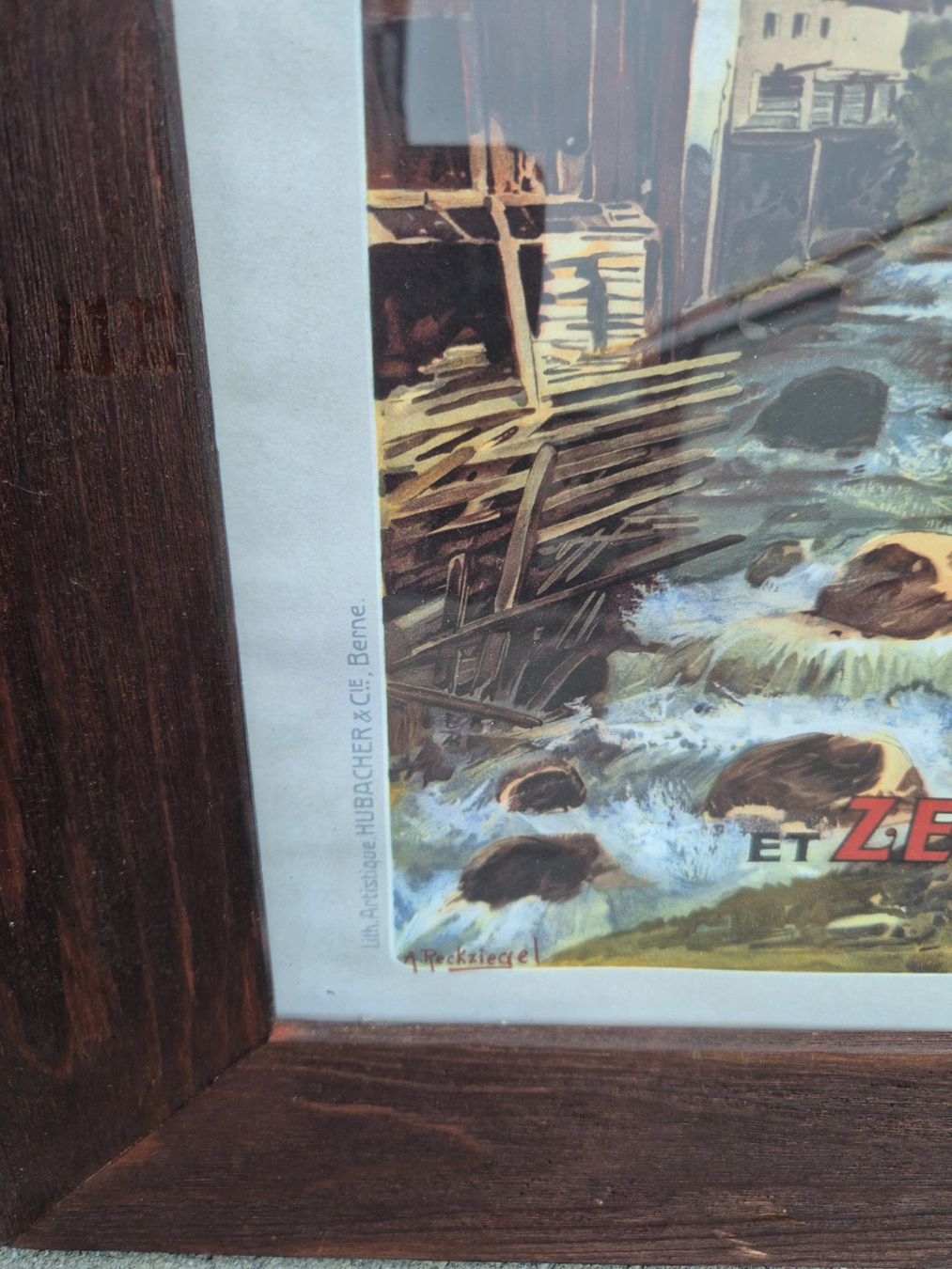 Foto & Immagini: Affiche Zermatt originale, encadrée. – Usato da Fully venduto da tameab 1