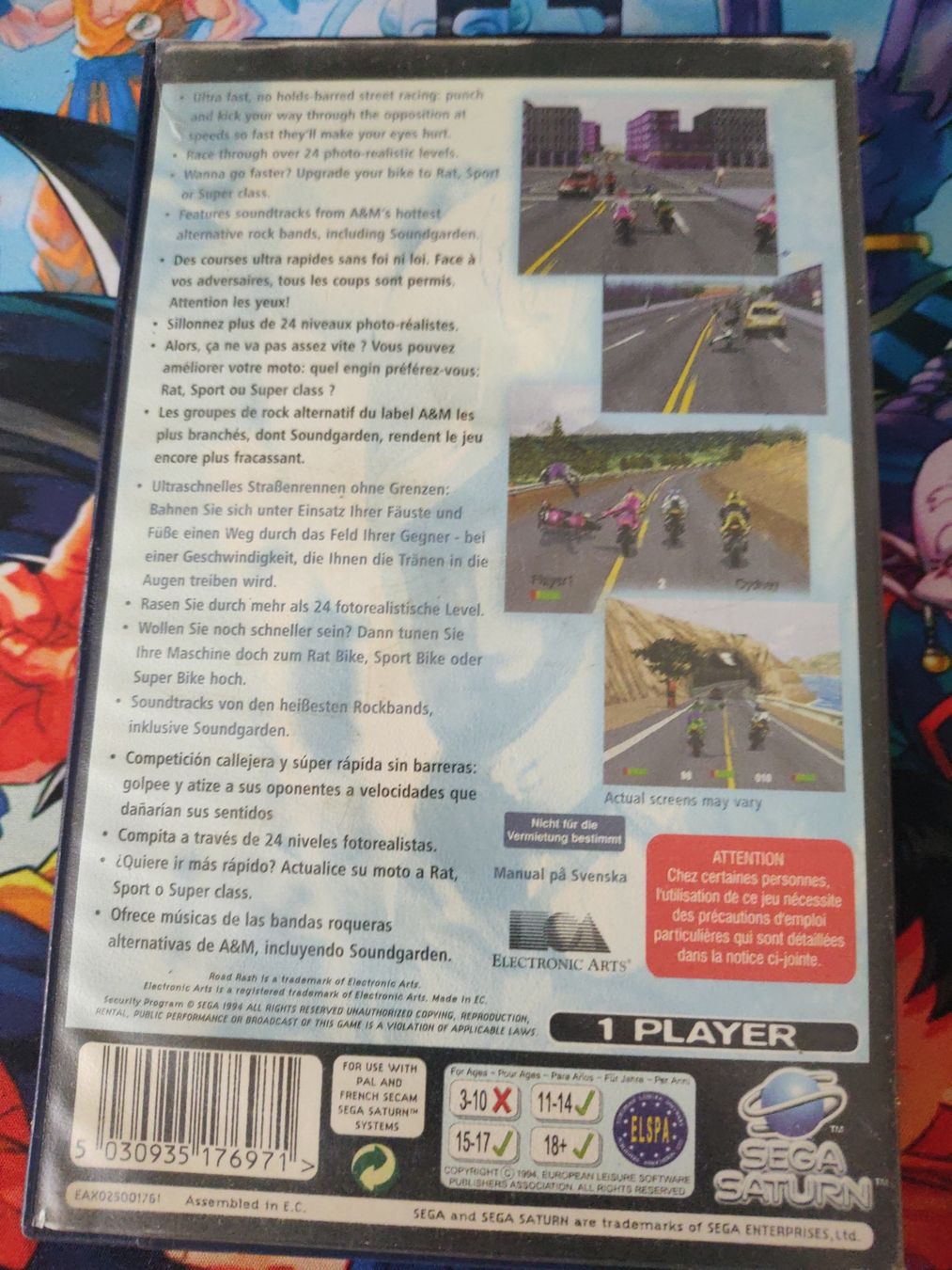 Giochi: Jeu SEGA SATURN Road Rash  – Usato da Fribourg venduto da PastGame 1
