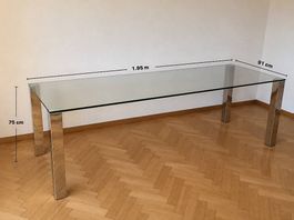 Table en vitre / Glastisch