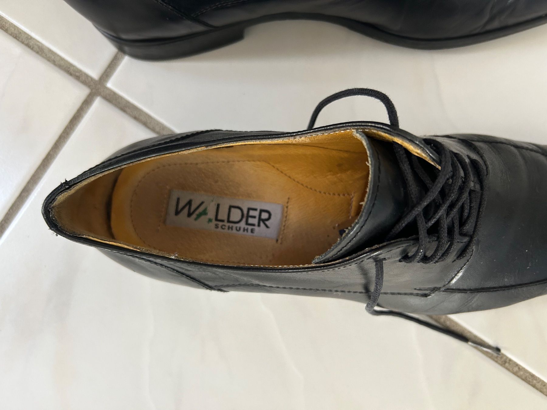 Herrenschuhe: Herren Schuhe schwarz von Walder, Leder – Gebraucht aus Gutenswil von walker60 2