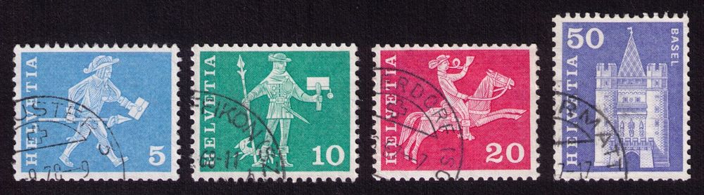 1963_355RL-363RL_ROLLENMARKEN Baudenkmäler 05-50 Rp_Fasern O (Gebraucht ...