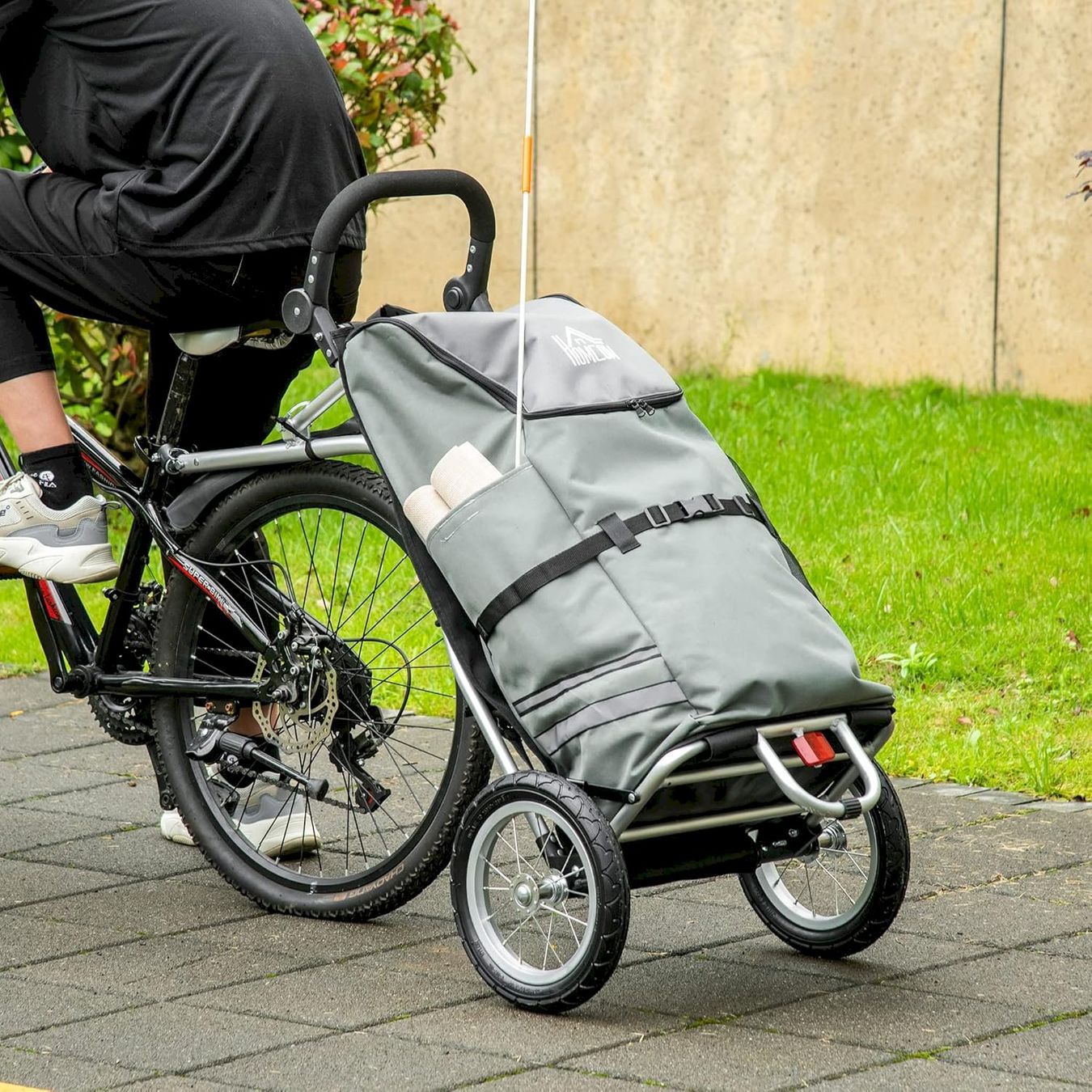 Rimorchi per biciclette: 2 in 1 Lastenanhänger 55L Grau – Nuovo e nell'imballaggio originale da Bottighofen venduto da zaap 1