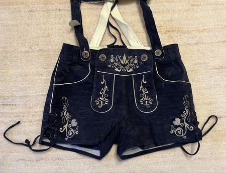 Lederhose Damen sexy 32/34 dunkelblau C&A Landhaus Tracht