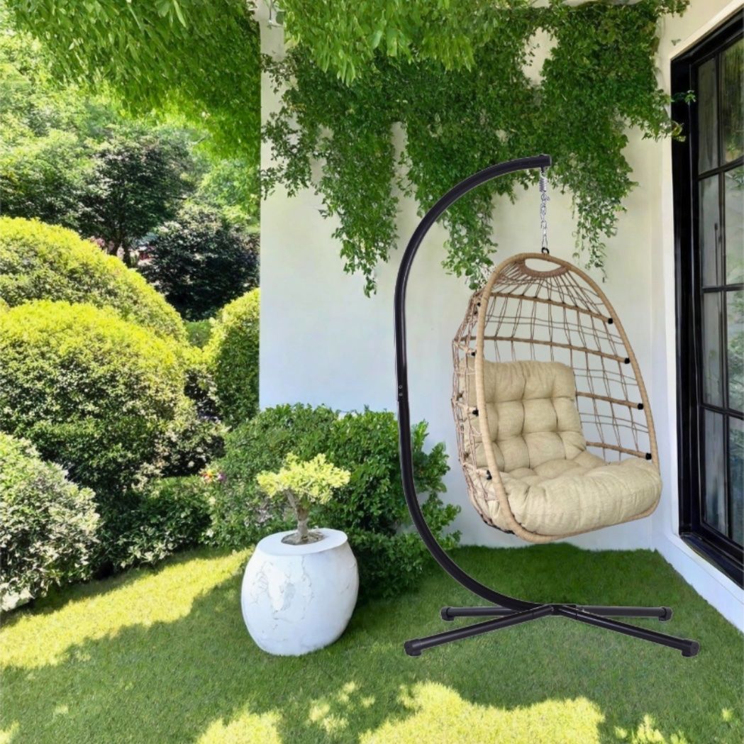 Gartenhängesitze: Hängesessel Chloe Polyrattan Ivory Sand – Neu und originalverpackt aus Ermatingen von MyHappyHome 1