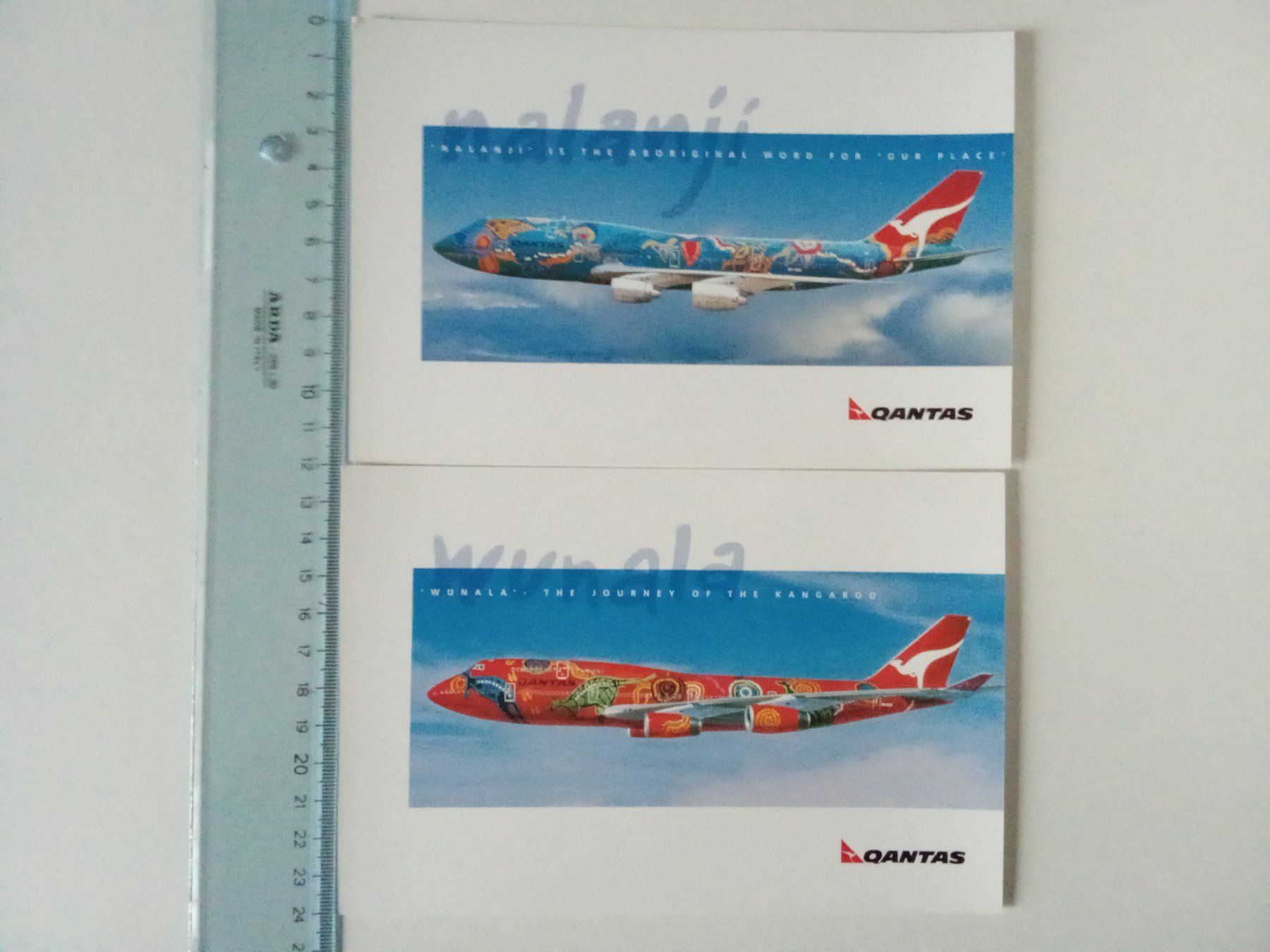 Cartoline postali: Aviatik 2 rare Ansichtskarten Qantas Boeing B 747 – Nuovo (secondo la descrizione) da Bilten venduto da Bora3 1