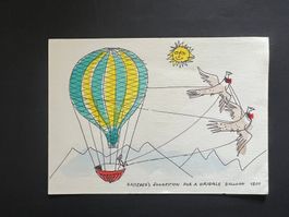 Ballonpost Karte 1956 Hagenbuch (V495)