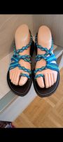 Sandales d'été tressées bleues taille 39, neuf,  jamais port