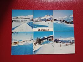 AK Obersaxen mehrbildrig Winteransichten 1974
