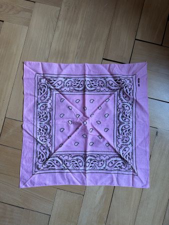 Foulard Tuch rosa mit Paisley