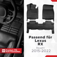 5D Premium Auto Fussmatten für Lexus RX Baujahr 2015-2022