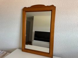 Miroir vintage bois massif