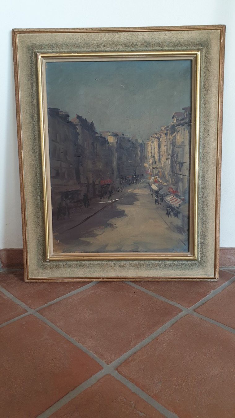 Gemälde: Strassenszene Paris. – Gebraucht aus Goldach von armando_r 1