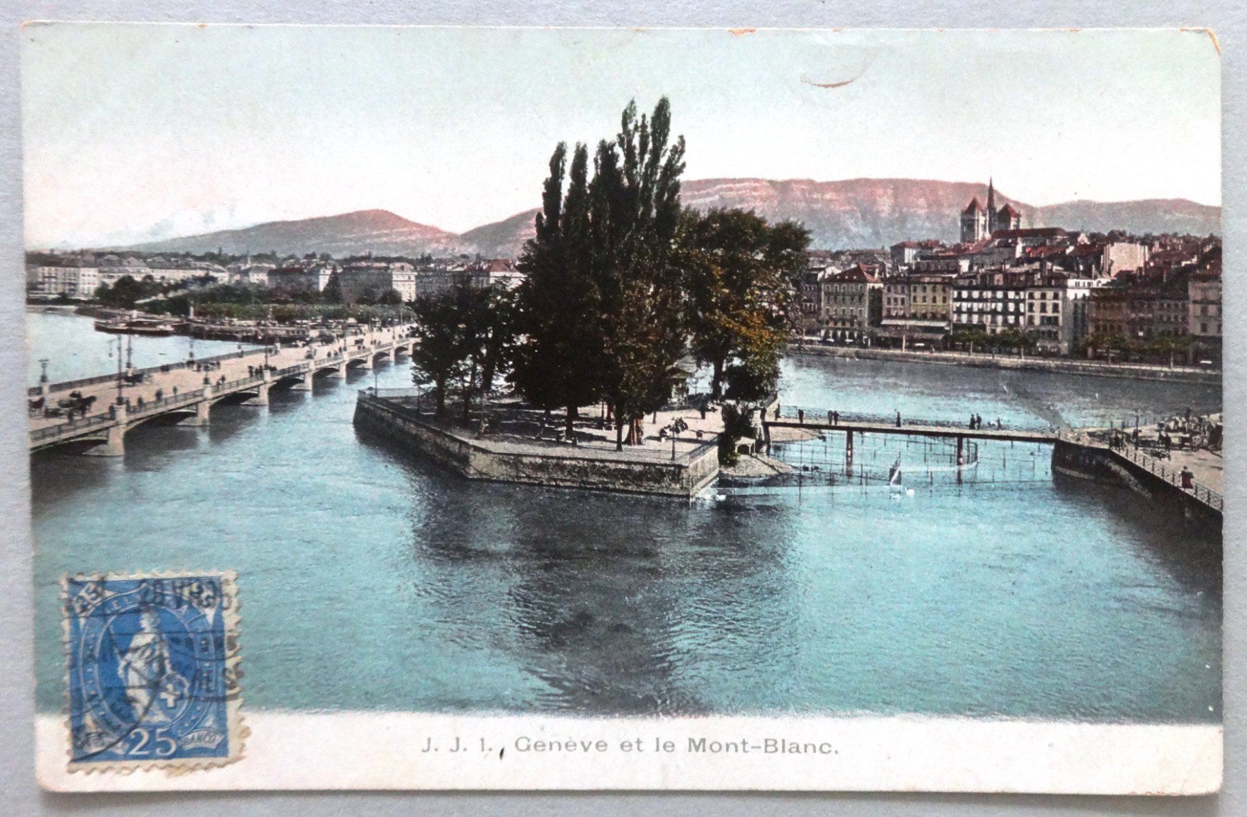 Cartoline postali: Genève et le Mont-Blanc – Difettoso da Fétigny venduto da Billy2miny