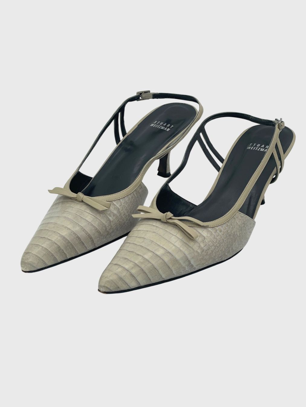 Stuart Weitzman Damenschuhe: Stuart Weitzman Slingback with Bow Slingback EU 42 Beige – Gebraucht aus Zürich von shoe_shop 2