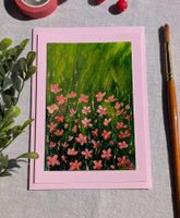 Pink Flowers Birthday Card