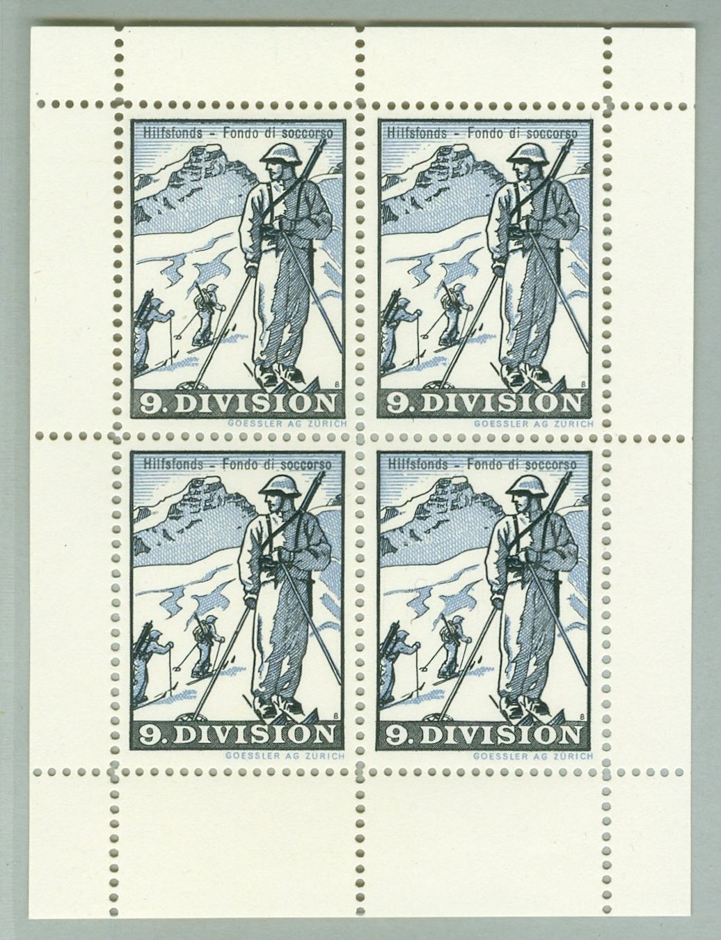 Alle Briefmarken: 9 Division – Gebraucht aus Zürich von yago-rot
