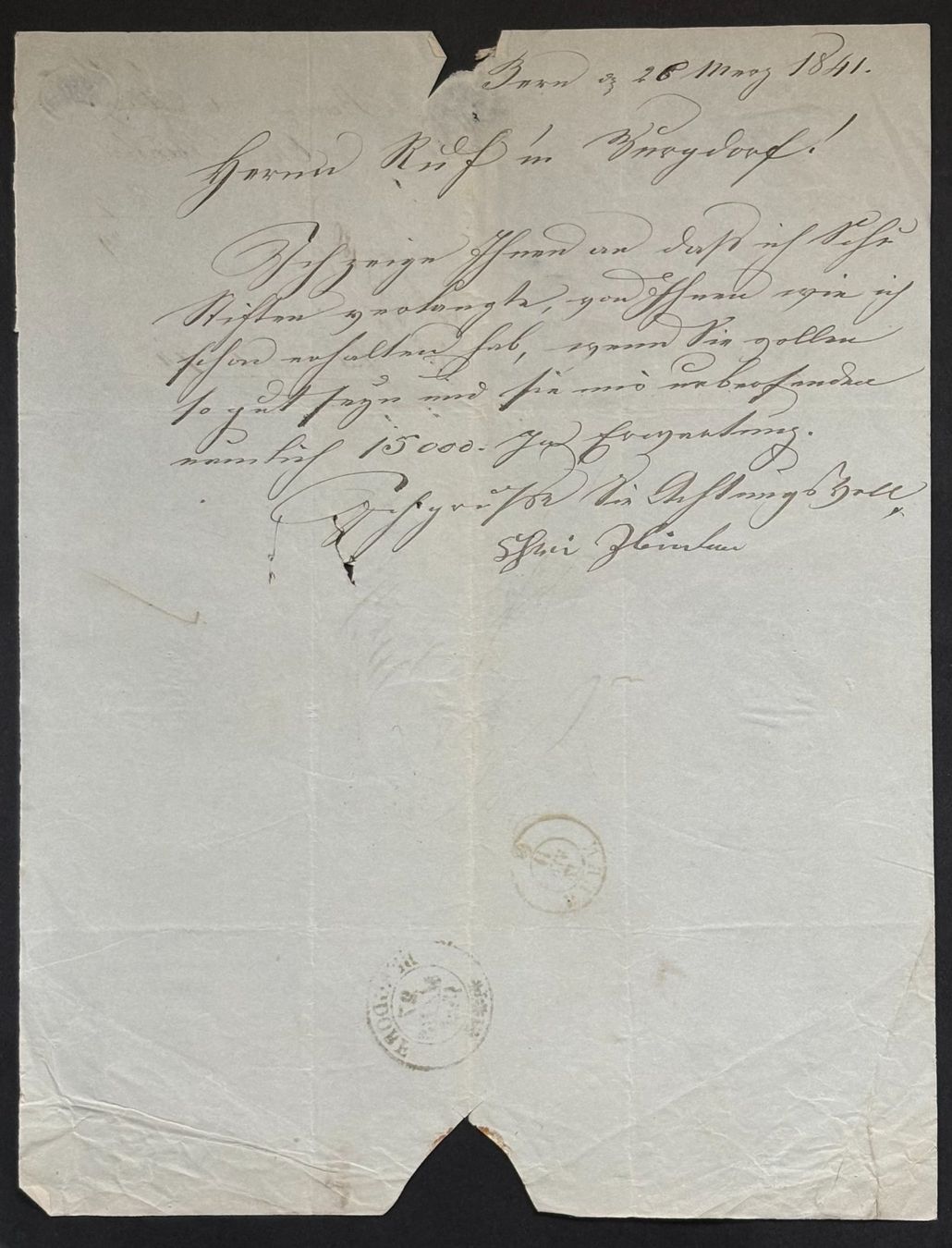 Documenti: HISTORISCHES HANDSCHRIFTLICHES DOKUMENT VON 1841 – Usato da Ostermundigen venduto da wini63 1