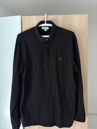 Lacoste Polo-Shirt, Schwarz, Langarm - Zeitlos & Schön!