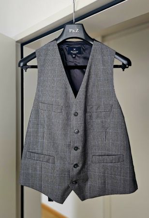 Herren Weste Hackett London grau kariert Grösse 52L