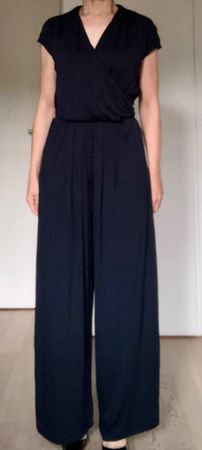 Eleganter Jumpsuit dunkelblau „Elfenkleid“ Gr. S