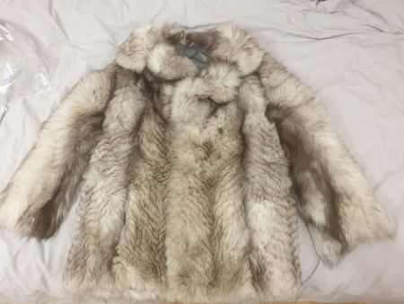 Veste en renard argenté + bandeau