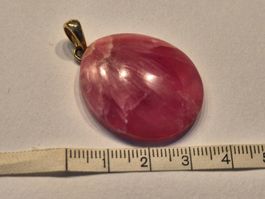 Anhänger Gold 750 Rhodochrosit Edelstein 18 Karat Schmuck