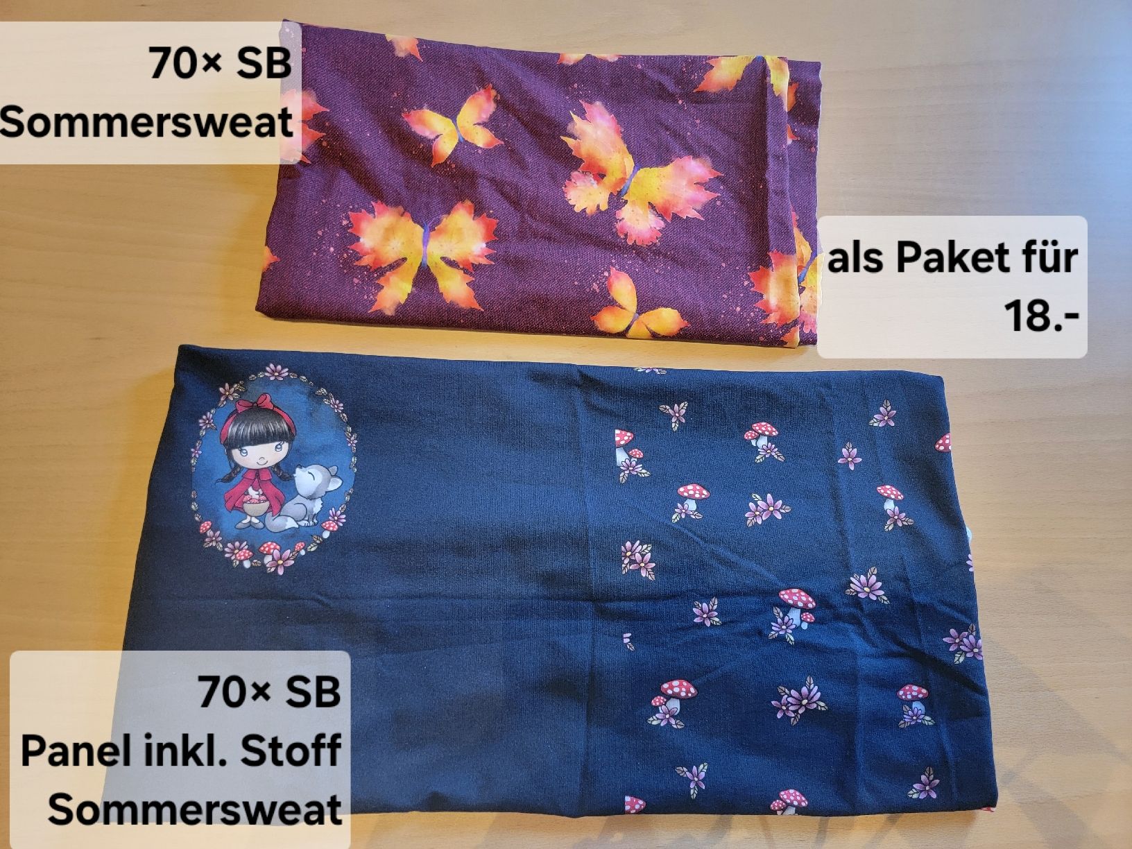 Tessuti: Sommersweat Stoffpaket – Nuovo (secondo la descrizione) da Schwaderloch venduto da jas_jwg6