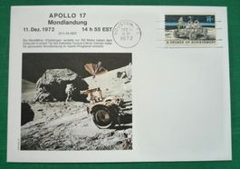 Ersttagsbrief Apollo 17, Mondlandung, 11. Dez. 1972