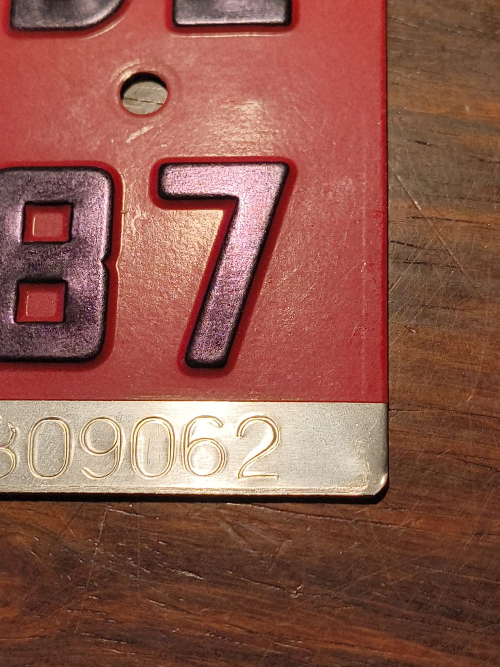 Insegne: Velonummer BE 87 rot schwarz Bern – Usato da stettlen venduto da VintageBern_ch 2