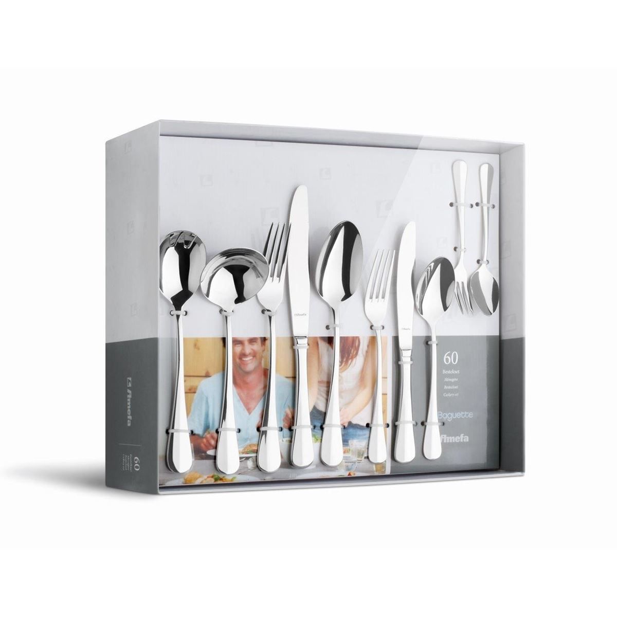 Set di posate: Besteckset 60-tlg. - Besteck Baguette – Nuovo e nell'imballaggio originale da Wettingen venduto da kochshop 1