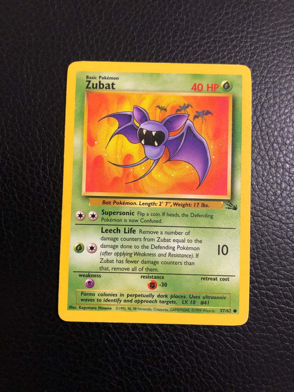 Pokémon Sammelbilder & Trading cards: Fossil Zubat 57/62 Ab 1 – Gebraucht aus Paradiso von Pkmn10