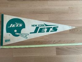 🏈 Vintage NFL Wimpel 1980er: New York Jets (75x30cm)
