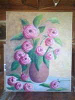 Gemälde mit Rosen Motiv Grösse ca. 55x45 cm guter Zustand