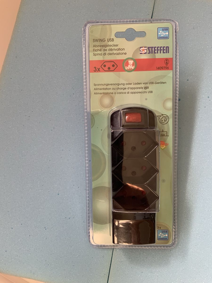 Alimentation électrique: STEFFEN Abzweigstecker mit 2x USB – Neuf avec emballage d'origine à Cotterd par MOT700 1