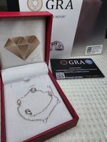 Bracelet argent avec diamants de moissanite de 0,7 ct GRA