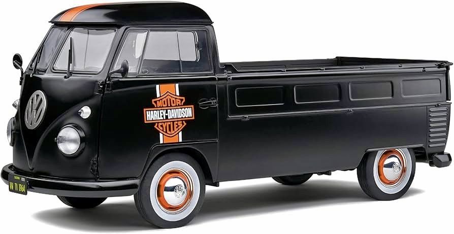 Volkswagen Modellini d'auto: VW BUS T1 PICK-UP 1:18 HARLEY-DAVIDSON – Nuovo e nell'imballaggio originale da Erlenbach i. S. venduto da MB-Next-Level
