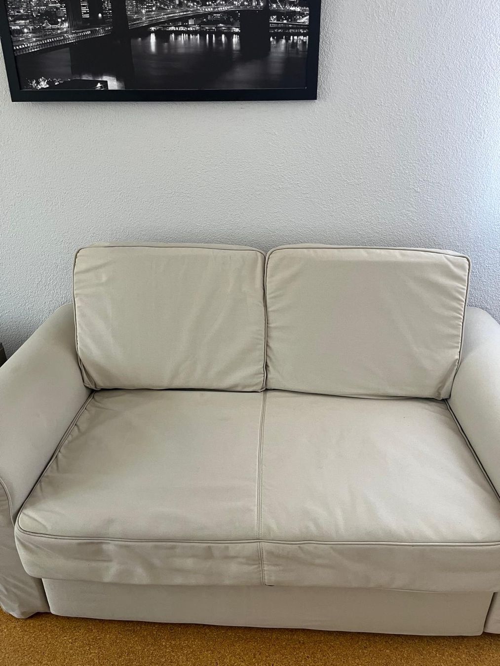 Ikea Sofas: Bettsofa IKEA, beige, 2-Sitzer, gebraucht – D'occasion à Brüttisellen par chhex