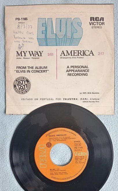 Schallplatten: ELVIS PRESLEY - vinyl 7" - Portugal – Gebraucht aus Le Locle von PereiraHugo 1